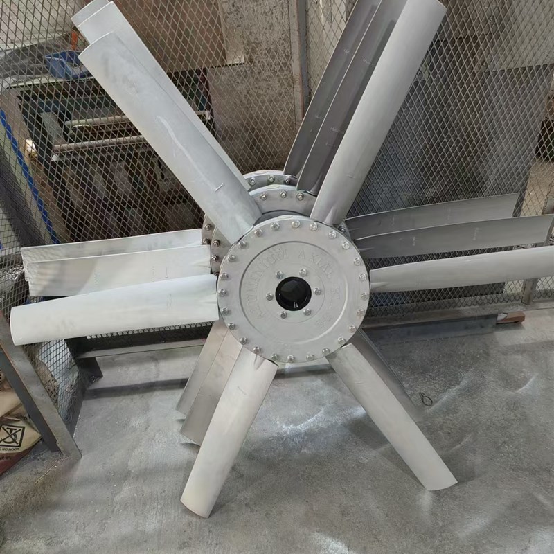 轴流风机雾炮风机铝合金压铸铝合金风扇叶高温防爆风叶单面6叶