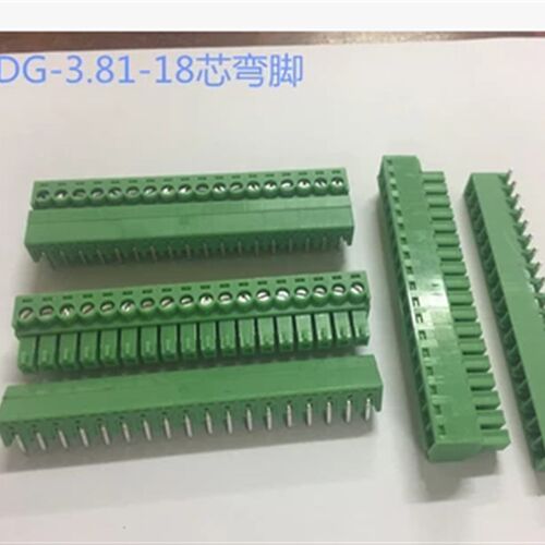 3.81M 插拔接线端子插头 弯针 KF2EDG-3.81-1-20p 插板式端子整套