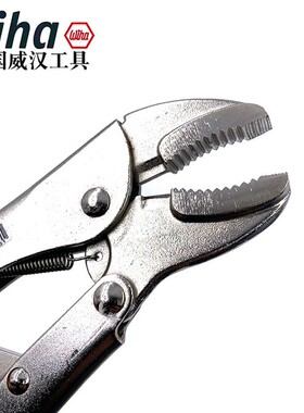 德国wiha威汉多功能圆嘴大力钳10寸加力固定夹持钳带钢丝剪压力钳