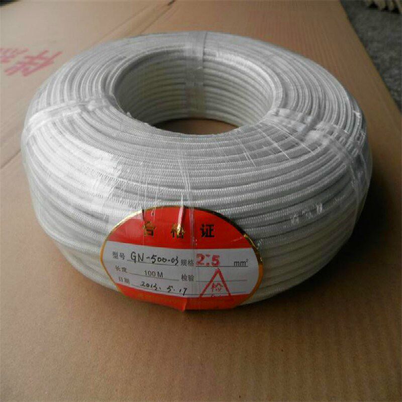 云母高温线 GN500-03裸铜丝纯铜芯 云母绕包玻璃纤维编织耐火电线