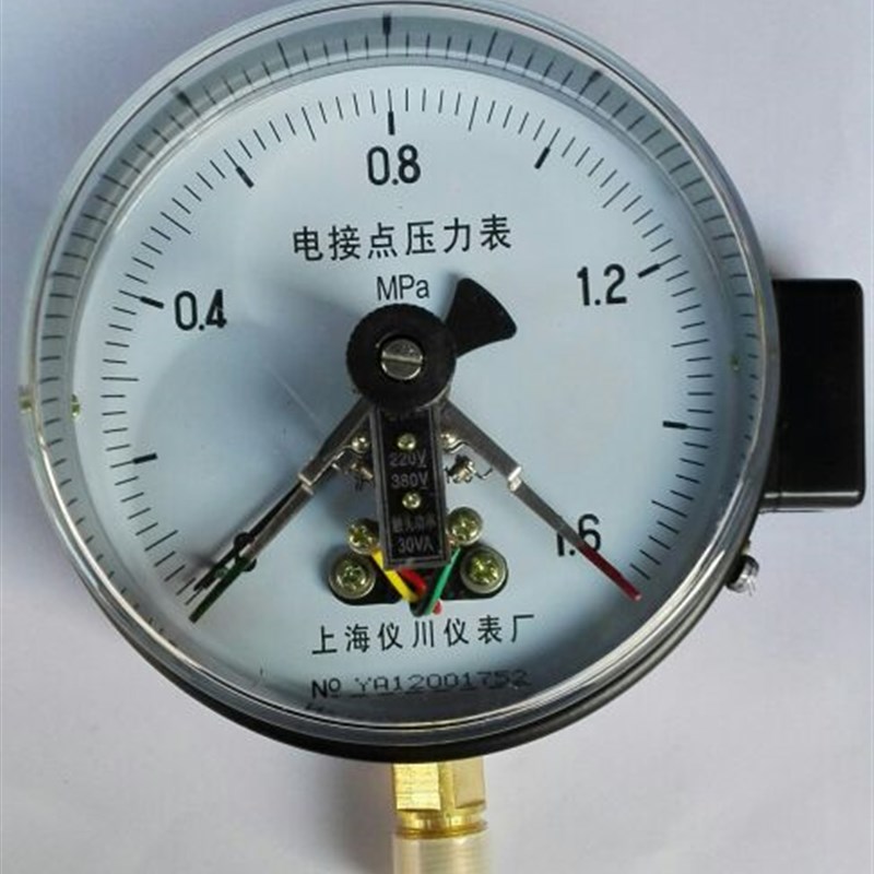 仪川磁助式电接点压力表 yxc-150 0-1.6mpa 触头功率30va 150mm