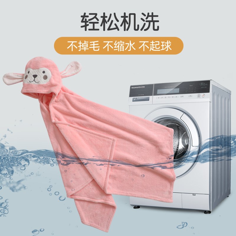 婴儿浴巾秋冬款宝宝洗澡珊瑚绒婴浴巾