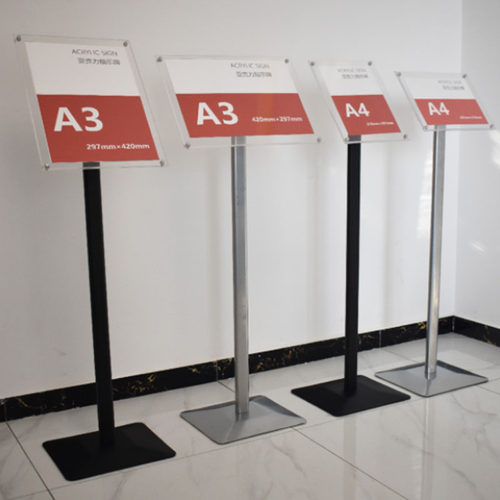 加重亚克力立牌立式A3导向牌展示引导牌A4指示牌落地水牌横竖可调