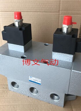 三位五通滑柱式电磁阀K35D2H-20 双电控换向滑阀DN20螺纹