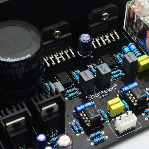 LM3886立体声大功率功放板OP07直流伺服5534独立运放沉金PCB套件