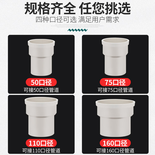50/75/110PVC雨水接头内外插直接大小延长缩口排水落水管件管配件