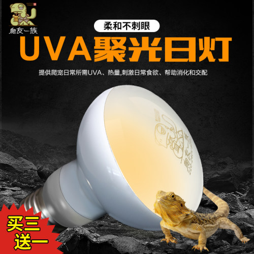 UVA磨砂加热日灯爬虫爬宠乌陆龟蜥蜴雏鸟鬃狮保温饲养晒背太阳灯