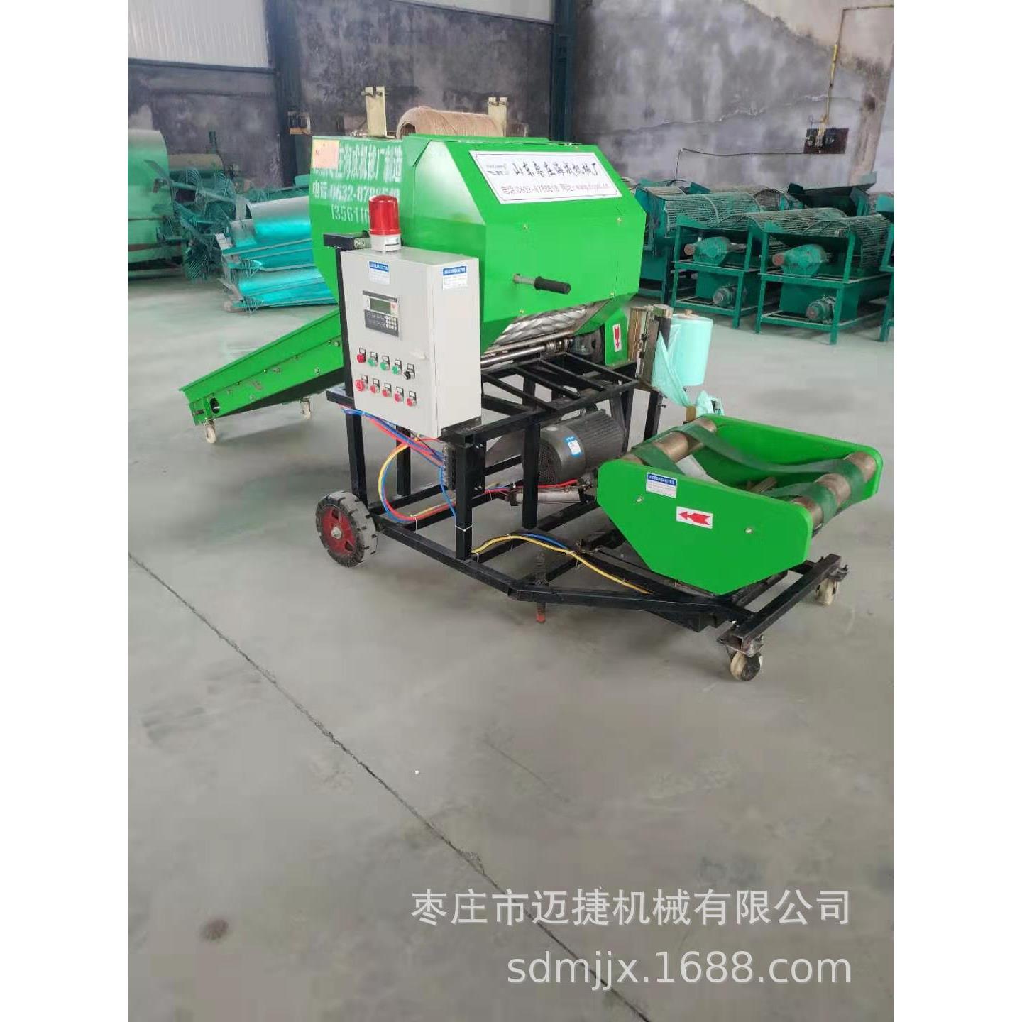喀什圆包青贮打捆包膜机喂牛青储饲料包膜机养殖冬季储备秸秆