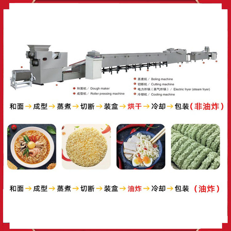 方便面生产设备 干吃面掌心面生产线制作销售厂家 DL方便面生产线