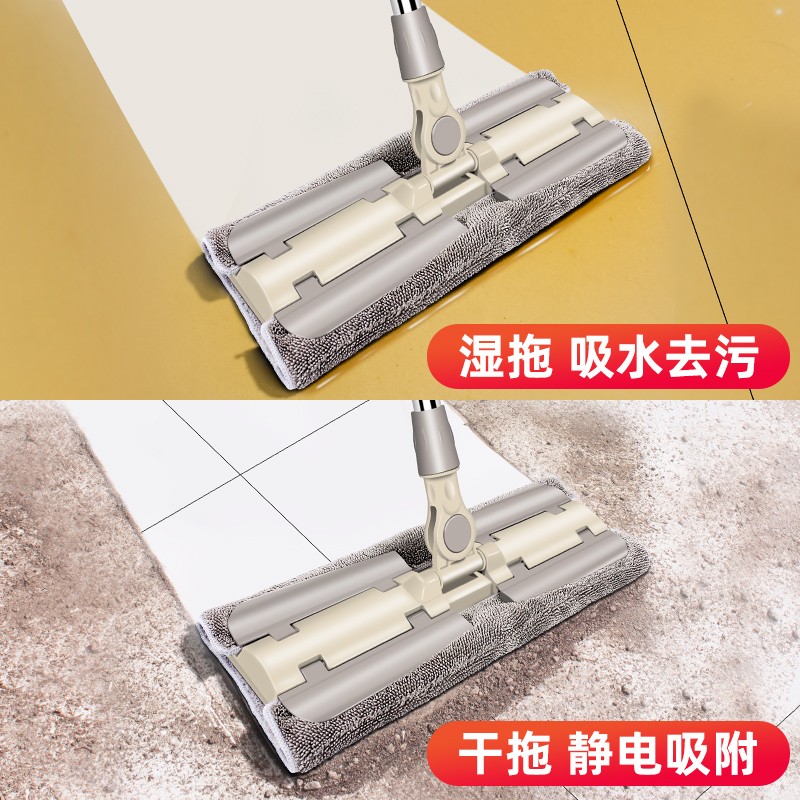 酒店客房专用拖把宾馆平板拖木地板平板拖布擦地夹布夹抹布夹板拖
