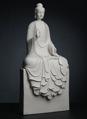 戴玉堂 陶瓷摆件《禅意 释迦牟尼佛》德化白瓷林建平佛像家居饰品