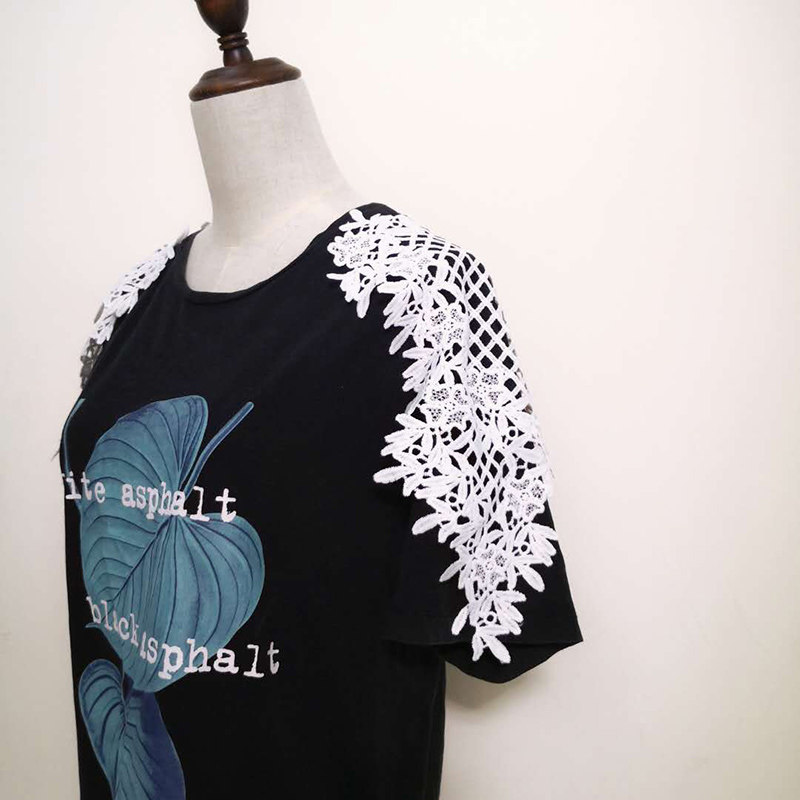 黑白领口装饰花边口袋后背肩花假领DIY服装手工辅料蕾丝衬衫领