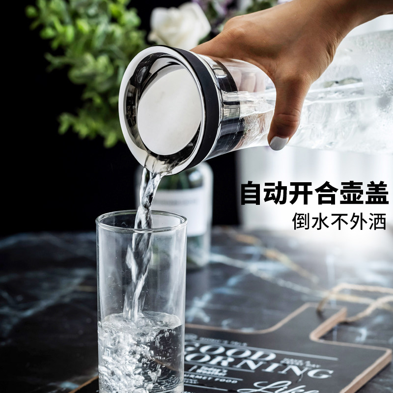 日式冷水壶凉水壶玻璃水壶耐热防炸耐高温家用大容量凉水杯果汁壶