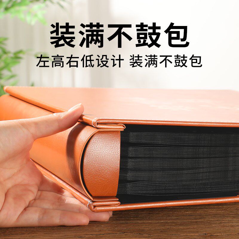 5寸6寸7寸相本大容量家庭小影集五六七寸照片插页式纪念册皮质