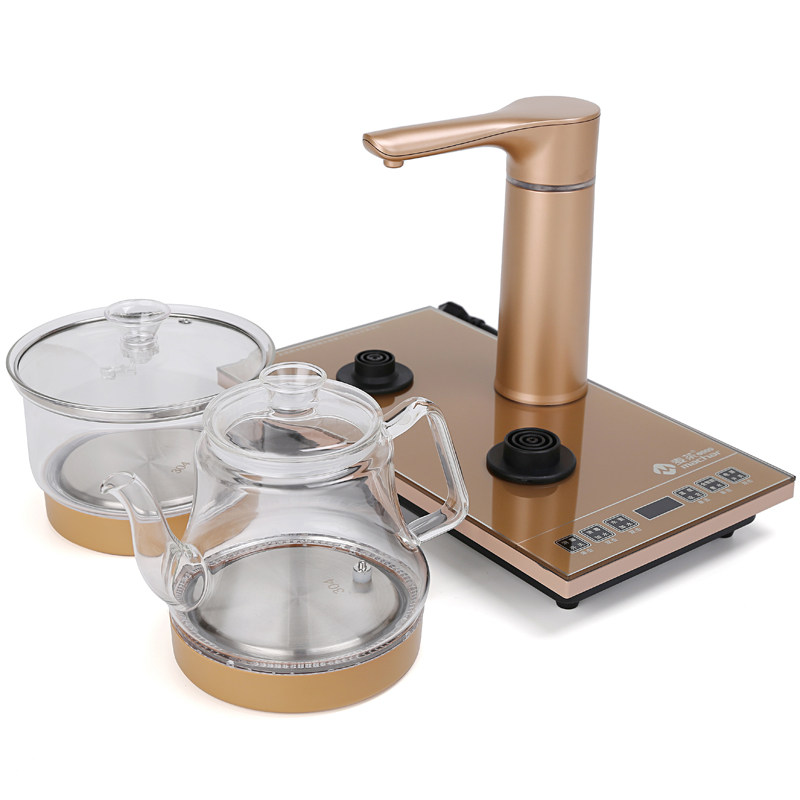 全自动上水壶电热烧水壶家用玻璃抽水泡茶器功夫茶具茶盘套装配件