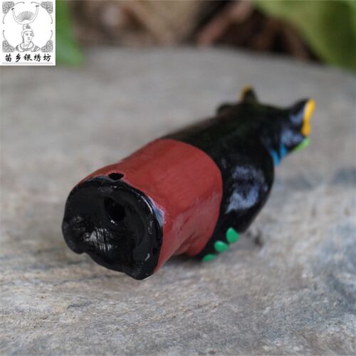 苗乡银绣坊中国贵州风特产非物质文化十二生肖兽首人身黄平泥哨龙