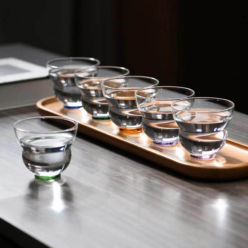 北大史玻璃小茶杯家用客杯透明套装品茗杯6只装喝茶杯子功夫茶具