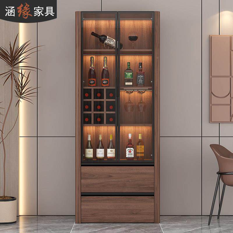 酒3客厅7S35靠墙储物柜子新款玻璃展柜家用餐柜示置物柜架一体7S5