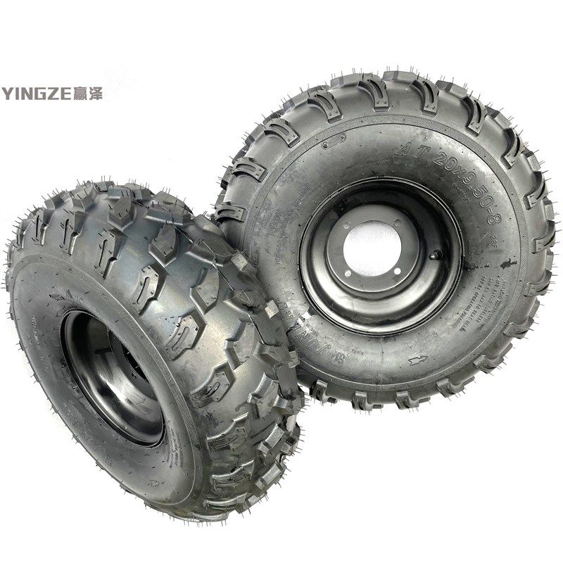 卡丁车配件四轮摩托车沙滩车21X7-8后20X9.5-8寸真空越野轮胎轮毂