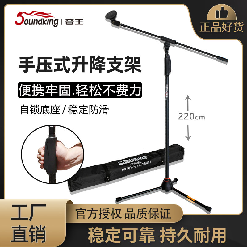 音王专业话筒支架舞台KTV直播电容麦会议防震麦克风落地式三脚架