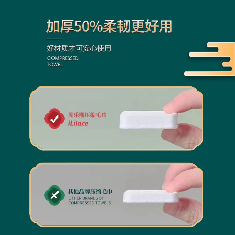灵乐熙压缩毛巾加厚加大一次性洗脸巾洗面洁面巾便携式旅游用品