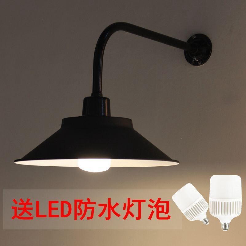 马路弯灯led户外路灯全铝工矿灯过道门口防水壁灯庭院灯罩家用