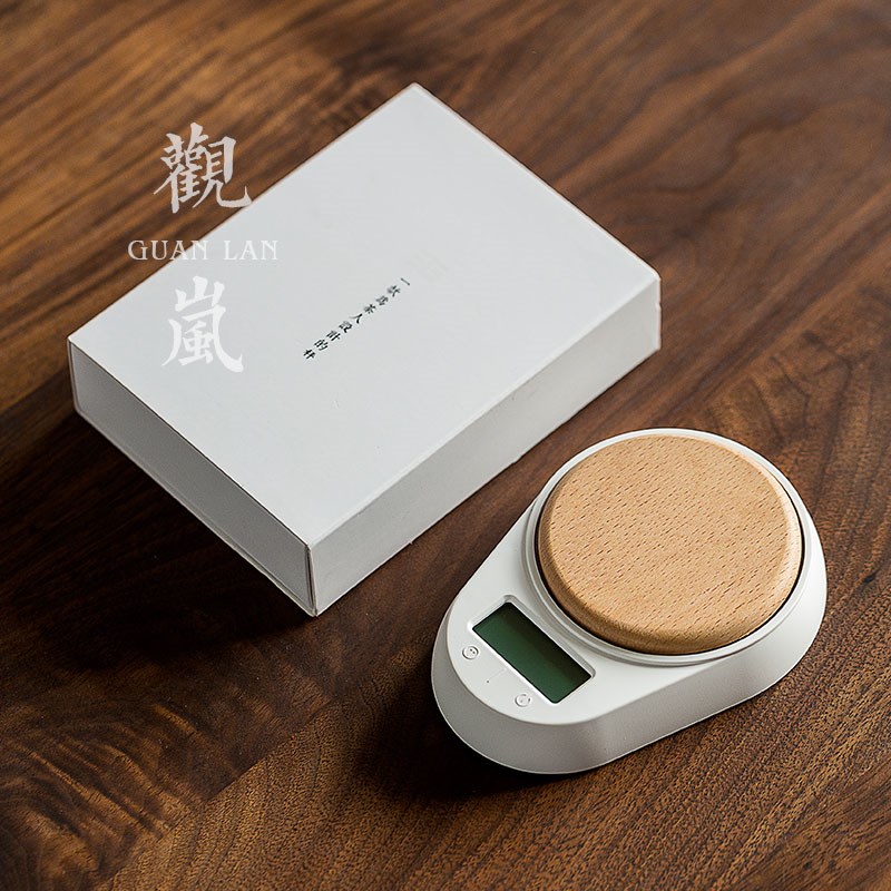 观岚茶道茶称高精度电子量茶器家用迷你称精准小型电子秤茶荷克秤
