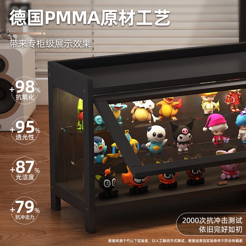 手办展示柜桌面奖杯模型柜子带锁亚克力陈列展示架多层收纳柜小型图片