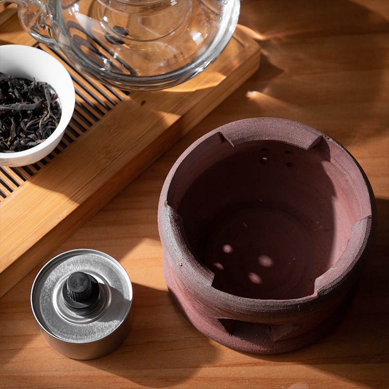 手拉砂铫酒精炉家用户外野外酒精灯陶瓷煮茶器煮酒炉小温茶炉底座