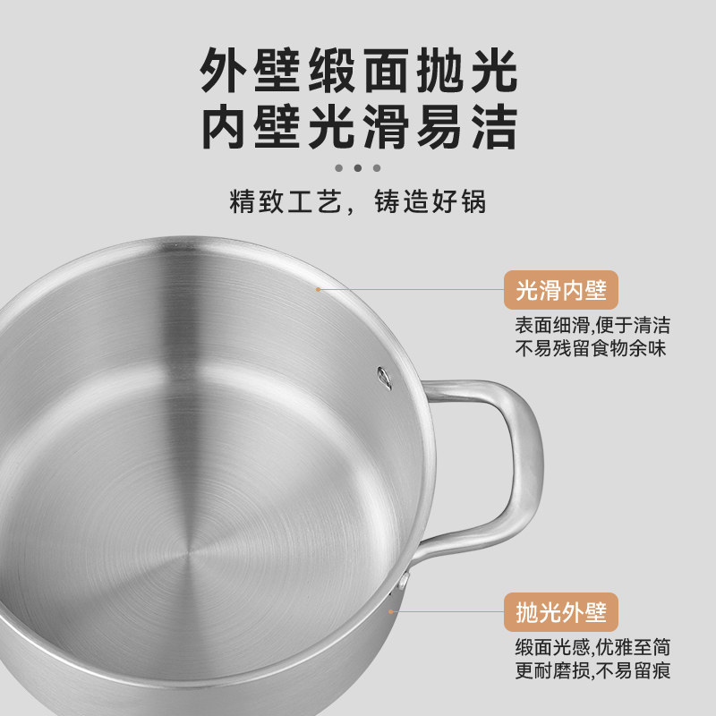 英国明爵锅具套装全套家用不锈钢不沾锅炒锅三件套电磁炉厨具套组