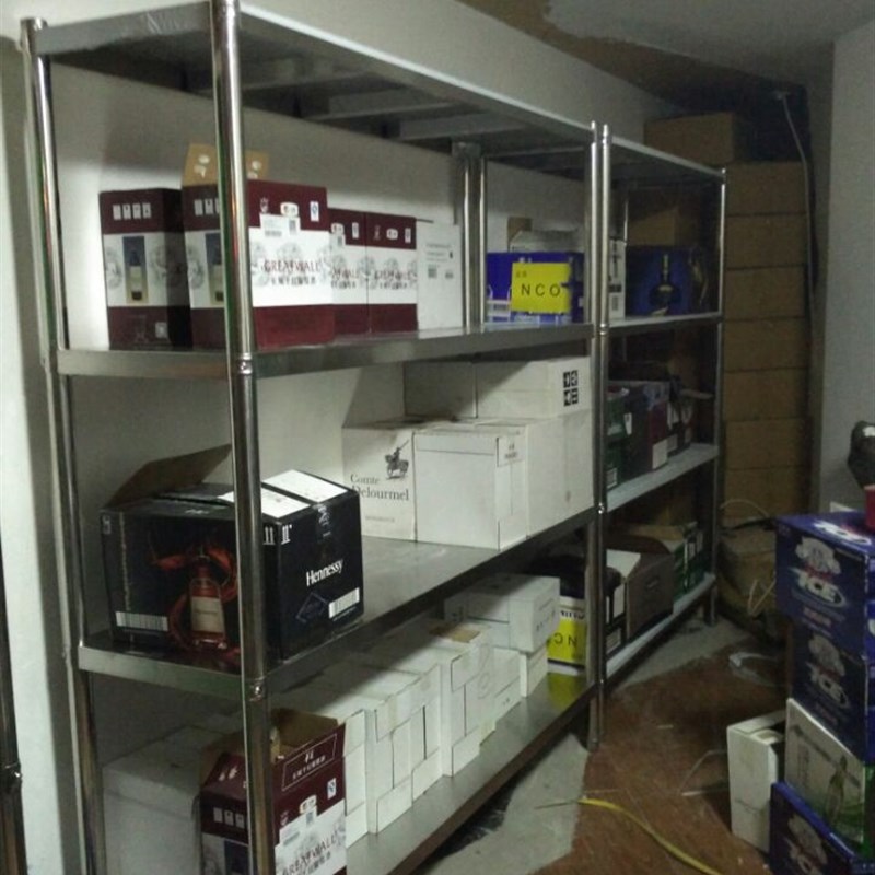 包邮304不锈钢货架置物架不锈钢4层架储物架子落地架货架微波炉架