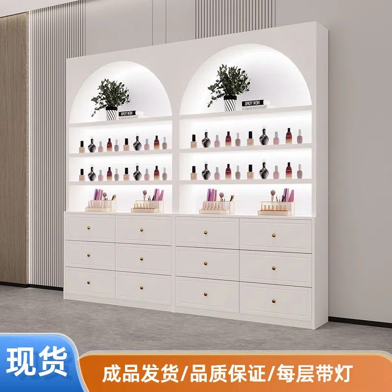 美甲展示柜化妆品展柜甲油胶陈列柜美甲美容店产品柜指甲油收纳柜