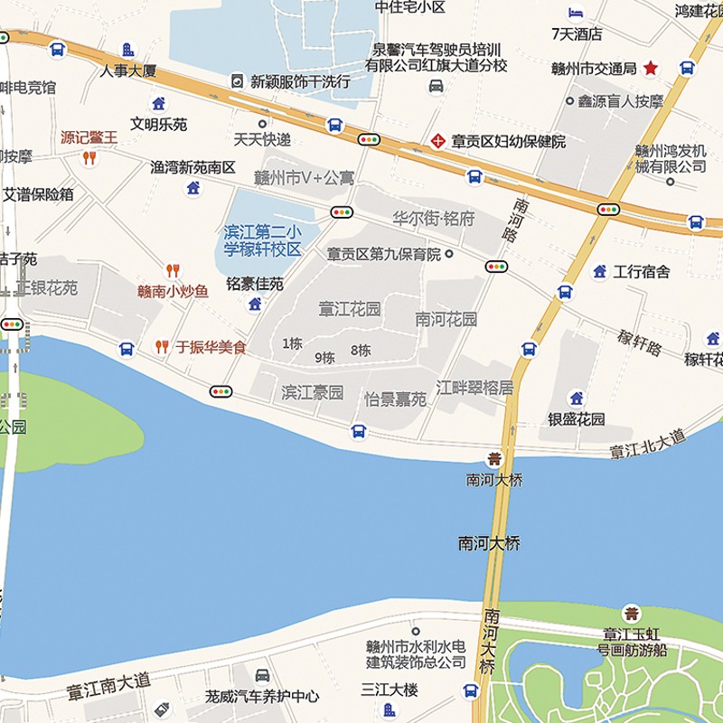 2025新款赣州市区城区地图办公室挂图高清防水墙壁装饰物推荐定制