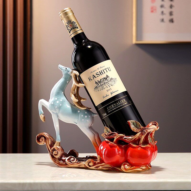 新中式红酒架高档家居创意客厅葡萄酒驾餐边柜酒托酒柜装饰品摆件