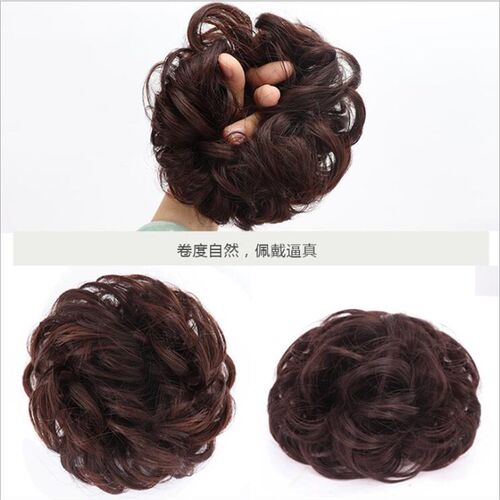 假发女盘发丸子头假发包花苞头卷发圈新娘影楼蓬松自然拉花卷发包