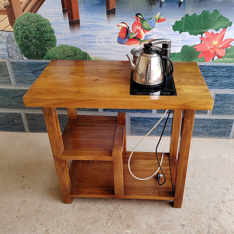茶桌家用全实木茶水柜架泡茶茶几阳台桌边角几烧水一体茶台椅茶组