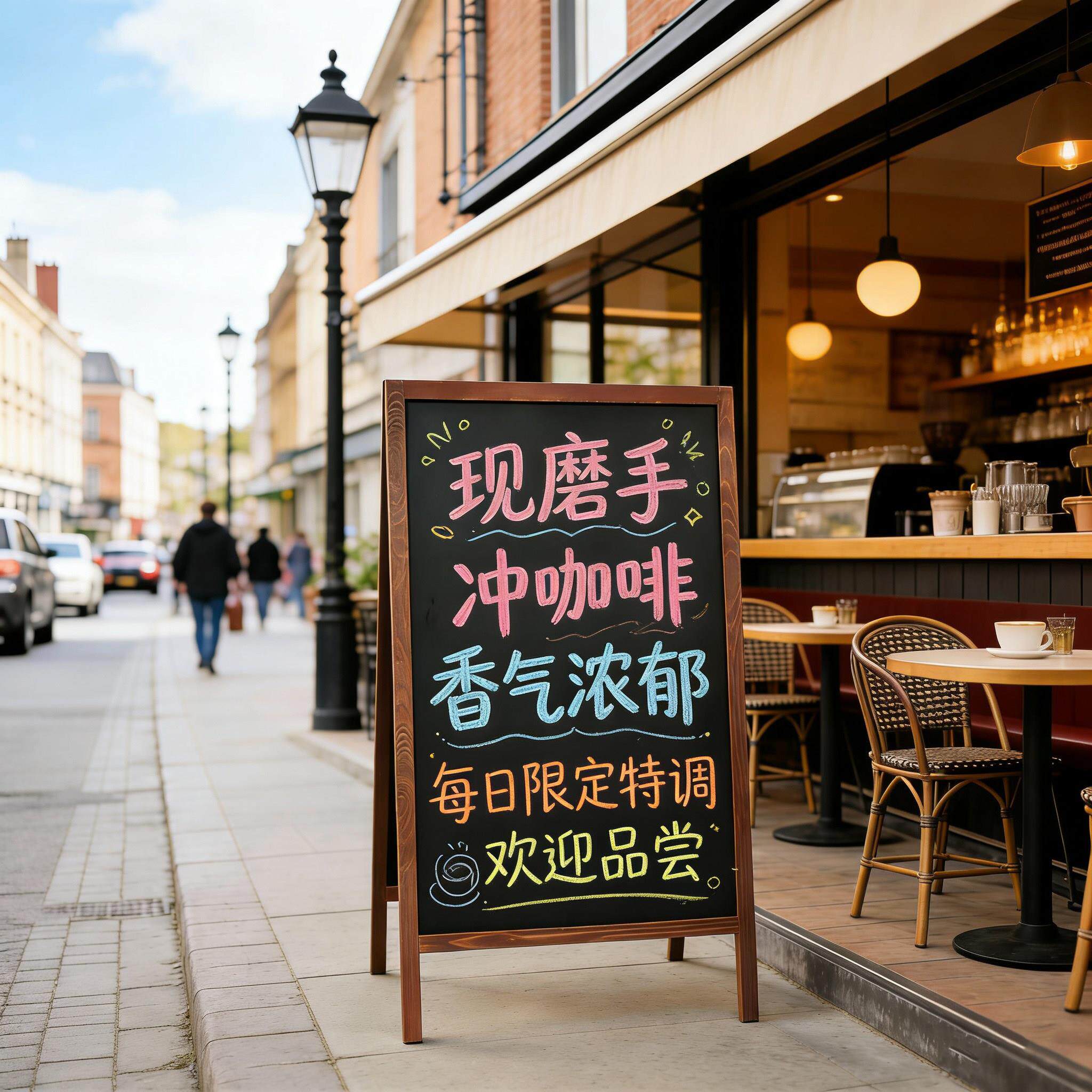062301落外地双面门黑板广告牌户商用牌餐饮店手写价格展招示牌可