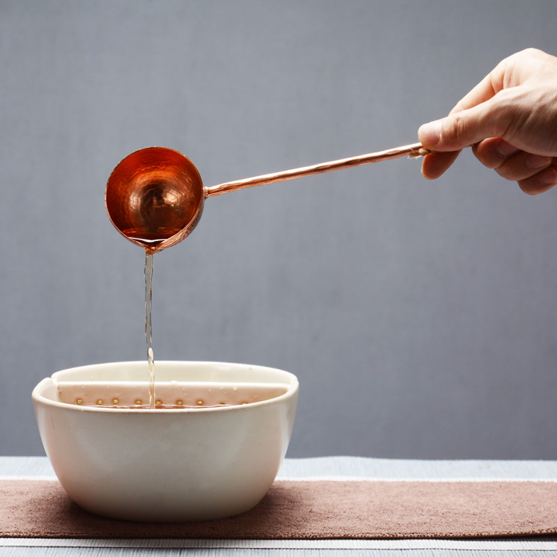 长柄分茶勺分茶器纯铜高端功夫茶具配件煮茶舀茶勺舀水勺子家用