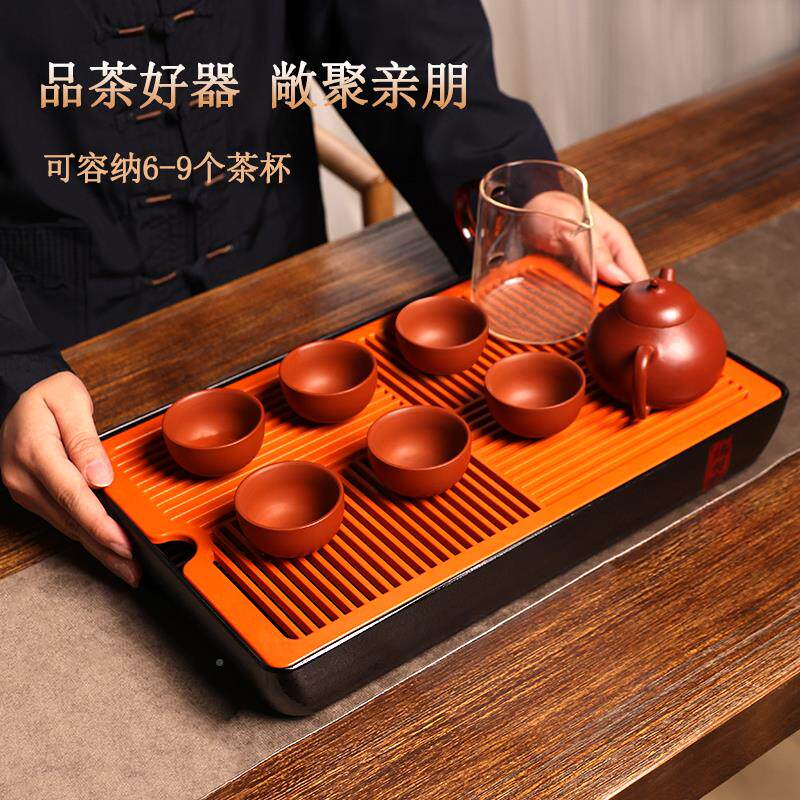 2025新款电木储GJS水茶盘客厅家用小台型干茶泡功夫茶具方形沥水