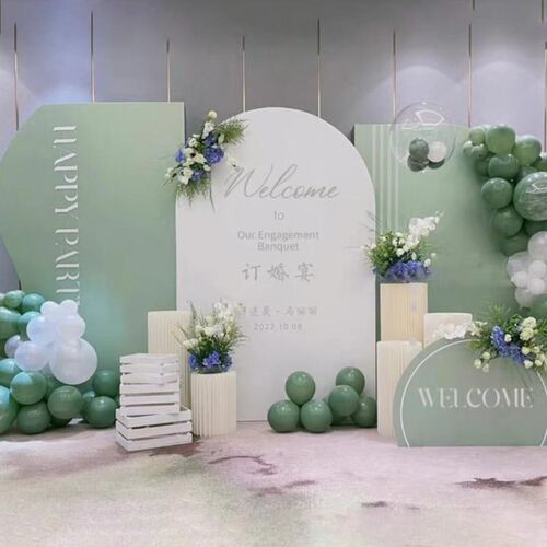 订婚结婚酒店宴会布置装饰背景墙婚礼迎宾区定制kt板背景用品全套