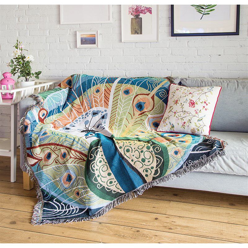 复古怀旧沙发垫四季针织布艺防滑沙发坐垫子卡通简约扶手巾盖布厚