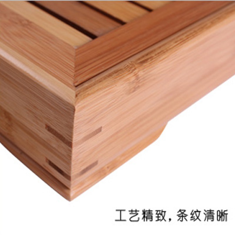 竹子竹制盛水茶盘小型办公功夫茶具简约储水式干泡盘家用茶海托盘