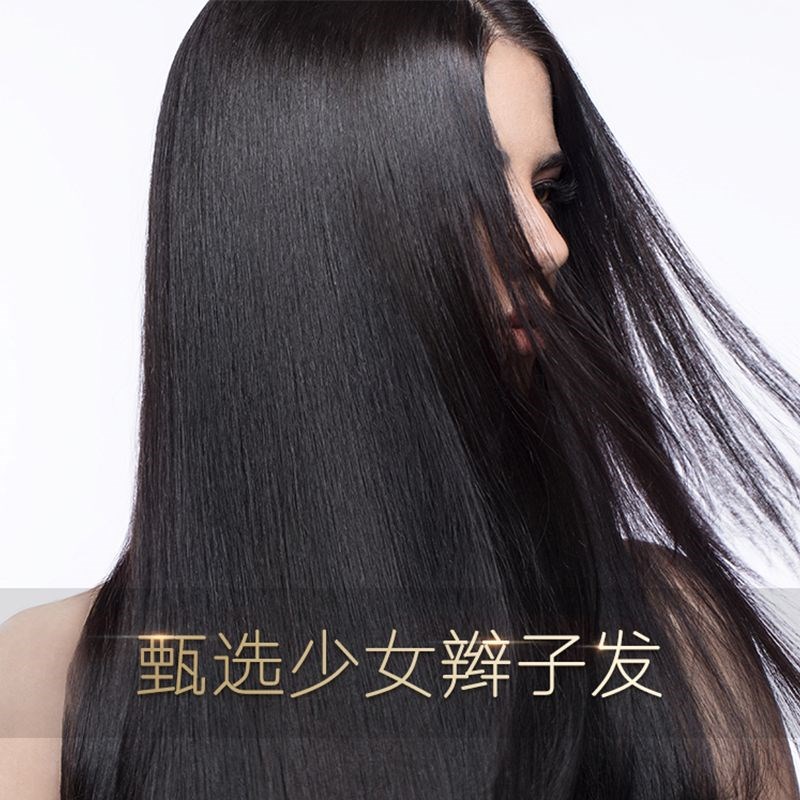 假发女中长发自然真发2023年时尚新款短卷发型锁骨发羊毛卷全头套