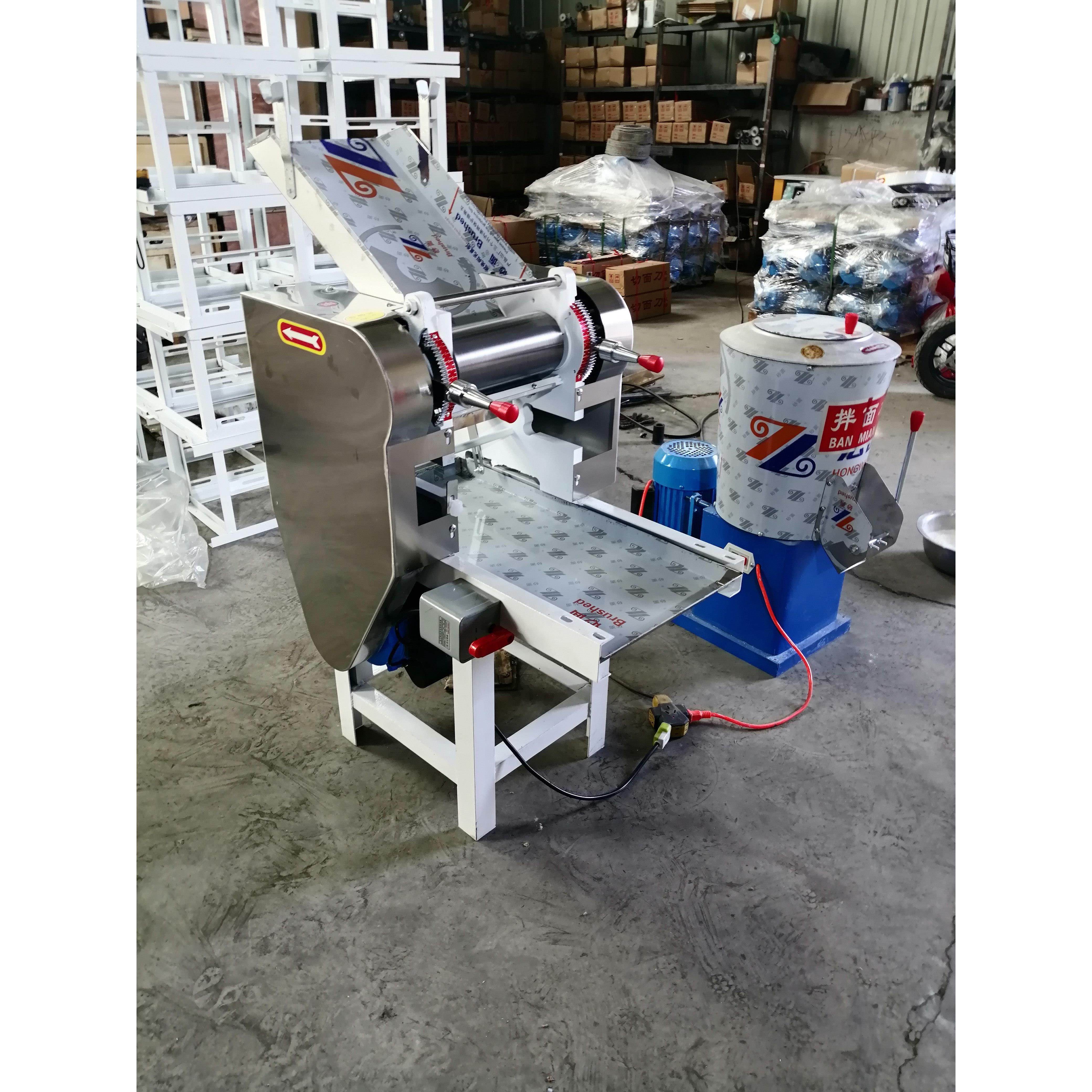商用面条机ACQ不锈动钢不护压面条圆面机大型电锈钢罩压面机