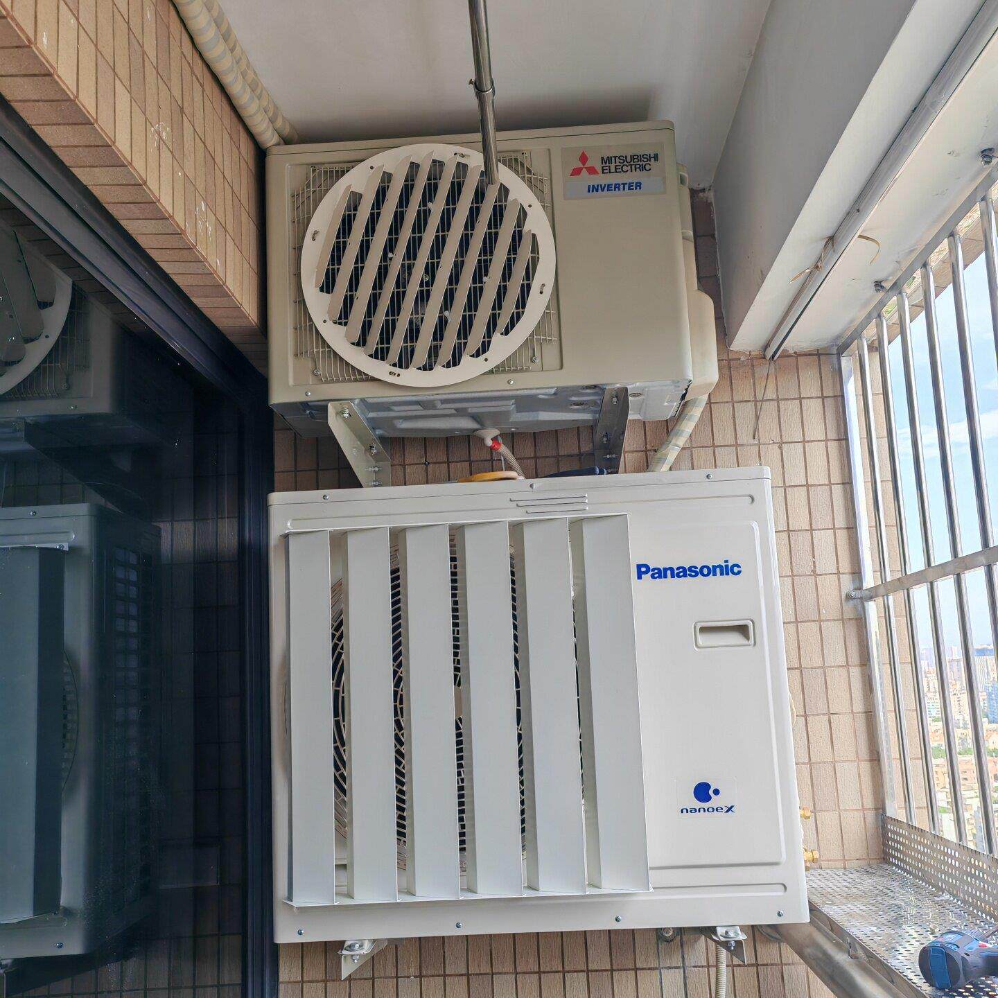 HP-3p家用空调直外机导风板改装风罩防吹风散热神器免打孔安导流