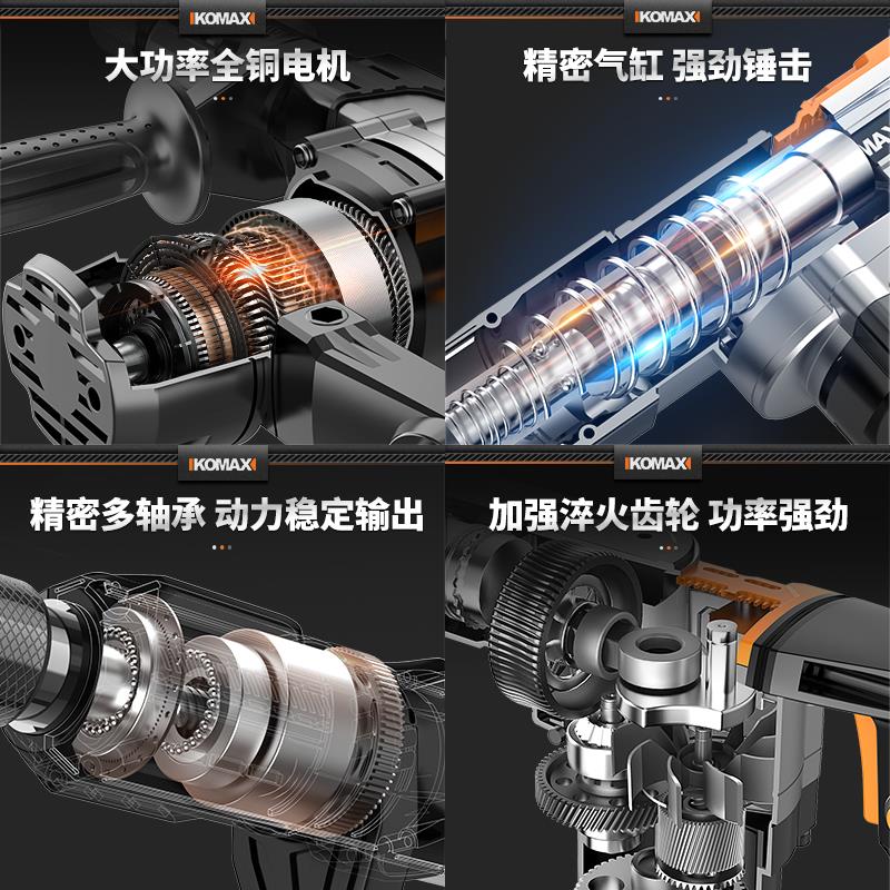 专业电镐工业级大功率混凝土电捶多功能单用凿子拆墙工具电搞电锤