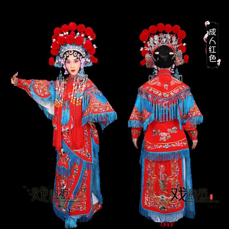 戏曲戏剧舞台表演服武旦刀马旦女将服装 女改良靠 扈三娘绉料软靠
