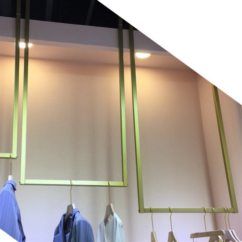 吊顶婚纱礼服展示架 铁艺墙上服装挂衣架婚纱店U型悬挂陈列架组合
