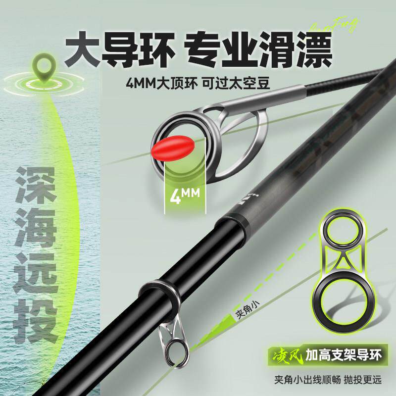 哈风斯达凌矶钓滑漂竿碳素超硬超轻大环远投超矶导竿细20HSD-LF-J
