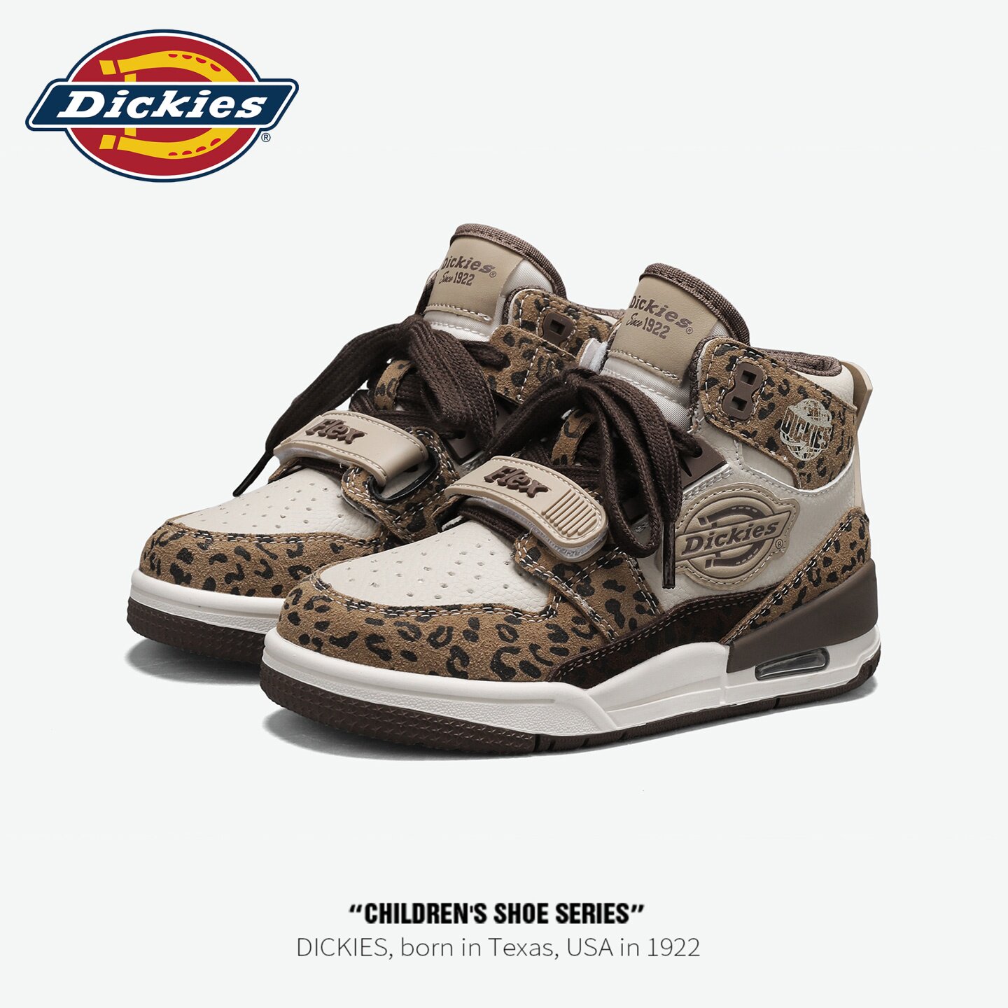 Dickies儿童运动鞋新款秋冬高帮板鞋潮流百搭潮酷男童鞋休闲鞋子